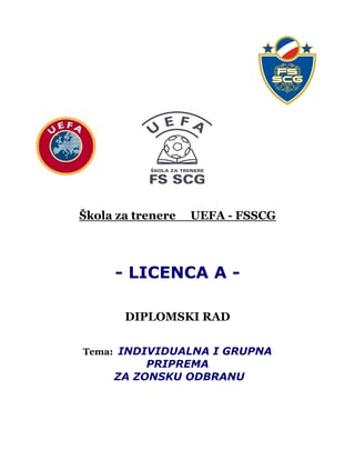 Individualna i grupna priprema za zonsku odbranu