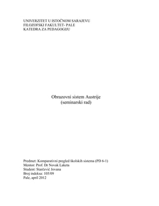 Obrazovni sistem u Austriji