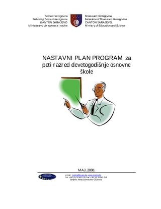 Plan i program za peti razred devetogodišnjeg osnovnog obrazovanja