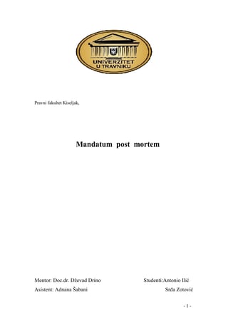 Mandatum post mortem