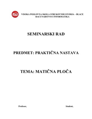 Matična ploča