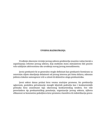 Uloga finansijske revizije u javnim preduzećima i implementaciji novog javnog menadžmenta