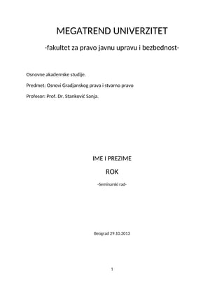 Gradjansko pravo – Rok