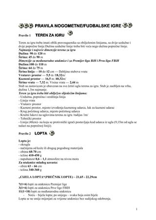 Pravila fudbalske igre