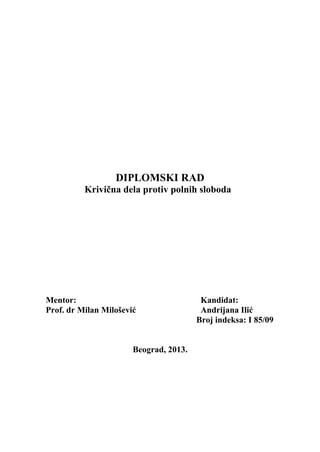 Krivična dela protiv polnih sloboda