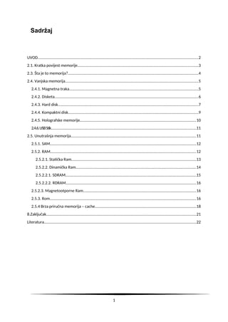 Memorijske komponente računara