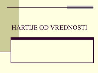 Hartije od vrednosti