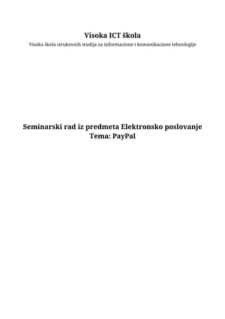 PayPal: sistem za elektronsko poslovanje