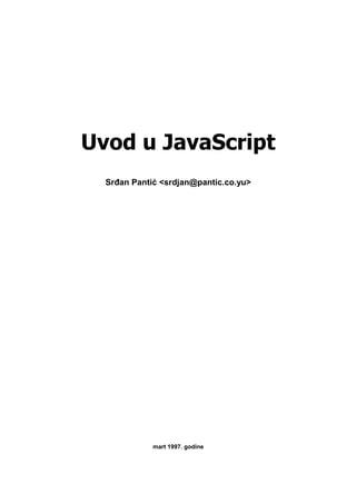 Uvod u JavaScript