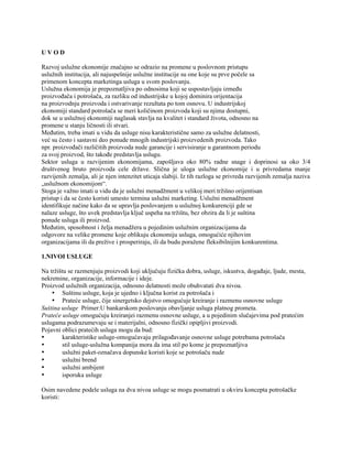 Usluge i uslužno tržište