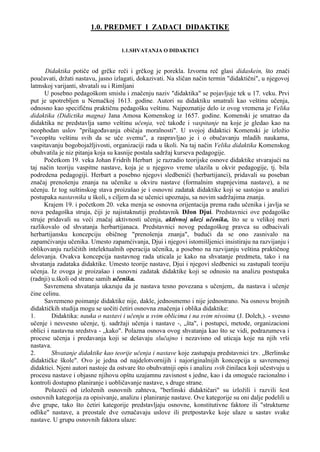 Didaktika – Pojam i Zadaci