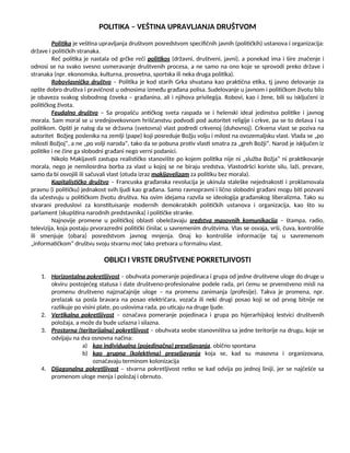 Sociologija – Upravljanje društvom