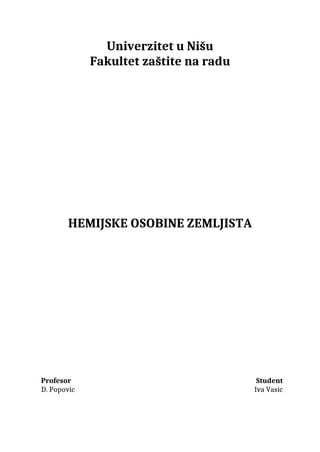 Hemijske osobine zemljišta