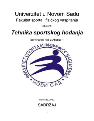 Tehnika sportskog hodanja