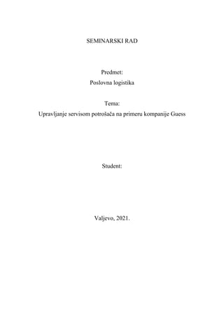 Poslovna logistika kao element poslovanja