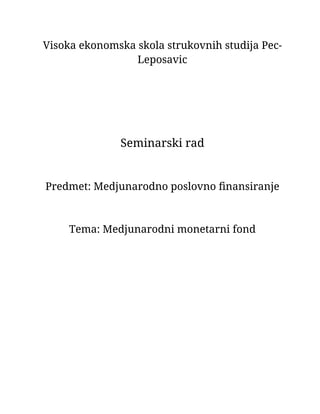 Međunarodni monetarni fond