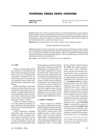 Površinska obrada drveta voskovima