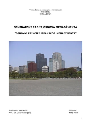 Osnovni principi japanskog menadžmenta