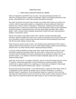 Marketing miks – Tečni puder