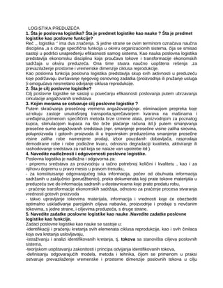 Logistika preduzeća