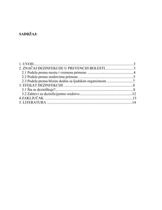 Značaj dezinfekcije u prevenciji bolesti