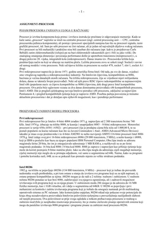 Pojam procesora i njegova uloga u računaru