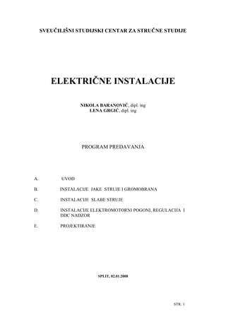 Električne instalacije