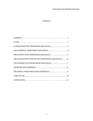 Menadžment sportskih dogadjaja