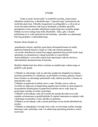 Izvorišta i vodni objekti