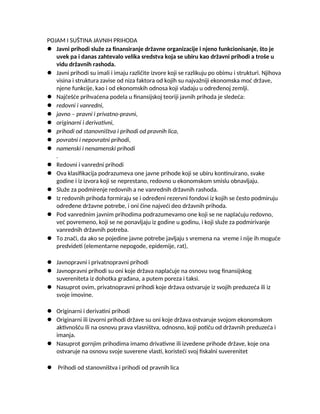 Pojam i suština javnih prihoda