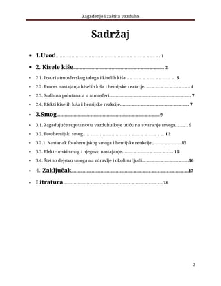 Zagađenje i zaštita vazduha