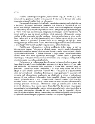 Pojam informacionih sistema