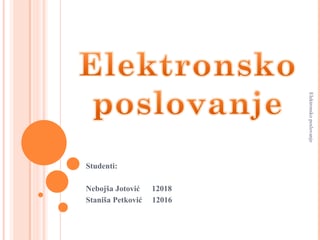 Elektronsko poslovanje