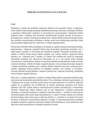 Poremećaji u ponašanju pasa