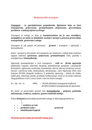 Špedicija i logistika