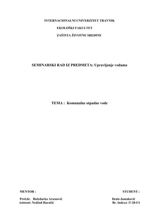 Komunalne otpadne vode