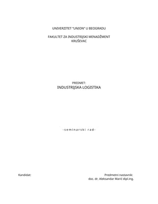 Industrijska logistika