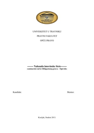 Naknada imovinske stete