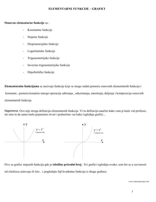 Elementarne funkcije