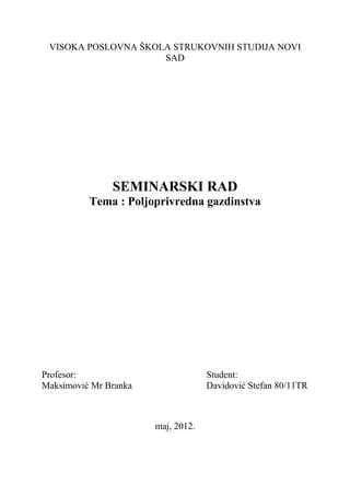 Poljoprivredna gazdinstva