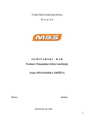 Finansijska tržišta