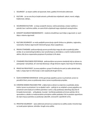 Pitanja iz Sigurnosne kulure