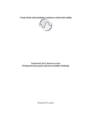 Pristup internetu preko operatera mobilne telefonije