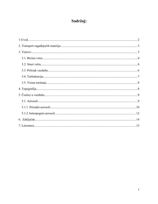 Vazdušna strujanja i zagađenje vazduha