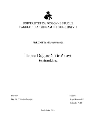 Dugoročni troškovi