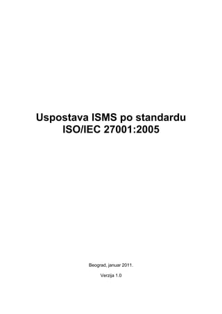 Uspostava ISMS po standardu ISO/IEC 27001:2005