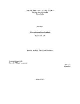 Deformiteti donjih ekstremiteta