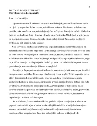 Političke partije ili stranke