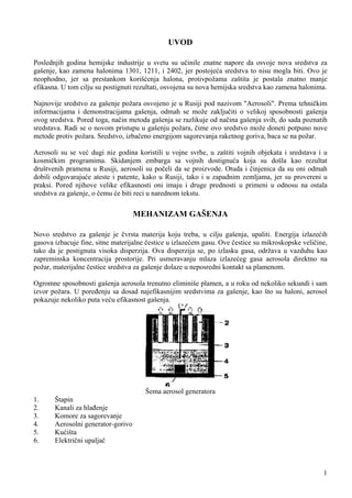 Oprema i uredjaji za gašenje požara i spasavanje