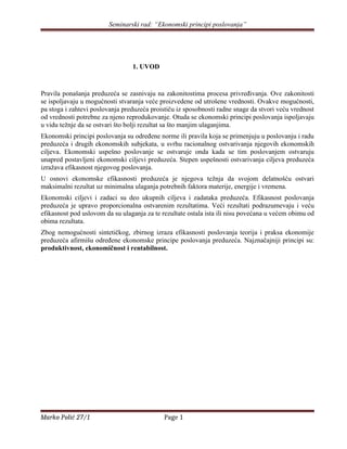 Ekonomski principi poslovanja